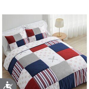 Sweet JOJO Baseball patch comforter set